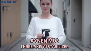 AXNEN | M02 Stabilizer 3 Axis Handheld Gimbal Face Tracking Selfie Stick for Smartphone Wireless Remote Mobile Phone Shooting Vlog Video