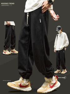 Black Loose Mens Sport Pants Casual Trousers Street Style Spring Autumn Fashion Brand Patchwork Sweatpants Youth Popular