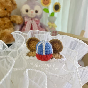 Cute Knitted Rabbit Ear Hair Clip 3D Strawberry Design Plush Hair Edge Clip Girls Fashion Hair Accessories Original Design