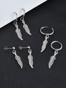 ต่างหูรูปขนนกสไตล์เกาหลีสำหรับผู้ชายและผู้หญิง ไม่ต้องเจาะ ต่างหูแบบคลิป แฟชั่น เครื่องประดับ เครื่องประดับแฟชั่น