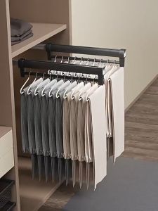 อเนกประสงค์ พร้อมตัวกันสไลด์ แบบดึงออกได้ สไลด์ได้ สําหรับตู้เสื้อผ้า ราวแขวนเสื้อผ้า ราวตากเสื้อผ้า ไม้เเขวนเสื้อ ที่เเขวนเสื้อ