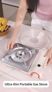 LILIER Portable Card Stove - Ultra-thin Butane Gas Stove for Camping and Cooking - Lightweight and Durable