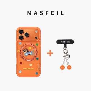 MASFEIL | Dachshund polka dot suitable for Apple 17promax mobile phone case iPhone17pro with stand ip17 all-inclusive Fo5 magnetic fulcrum literary protective cover