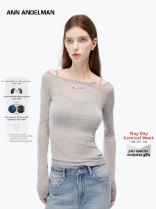 ANN ANDELMAN | Two-piece Sleeve Long Off-shoulder Sheer Blouse for Summer Air Conditioning