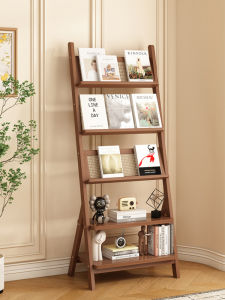 ตู้หนังสือรูปสามเหลี่ยมด้านเท่าแบบตั้งพื้นสำหรับห้องนอนและห้องนั่งเล่น จัดระเบียบหนังสือเด็ก หนังสือพิมพ์ จัดแสดงหนังสือในบ้าน