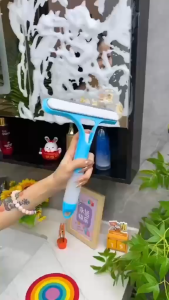 YAHOO 3 In 1 Window Cleaning Wiper With Spray Bottle - Effortless Glass Squeegee For Mirrors And Windows
