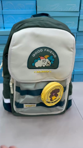 Dr.Kong Ergonomic School Backpack M Size–Lightweight Spine Care Bag (DK-1Z12A3064AM-GRN)