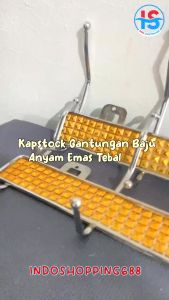 KAPSTOCK GANTUNGAN BAJU ANYAM EMAS TEBAL - KAPSTOK KAMAR MANDI STAINLESS STEEL - CANTOLAN BAJU EMAS DINDING PREMIUM TEBAL