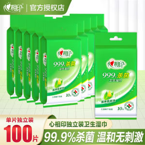 Portable Disinfectant Wet Wipes Individual Pack Sanitary Wipes for Students Carry-On Wet Paper Tissues Skin Friendly Non-Woven Fabric
