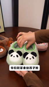 Children Cotton Shoes Winter Boys Girls Cute Indoor Anti-slip Soft Sole Warm Infant Baby Cotton Shoes Heel Plush Shoes