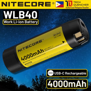 Nitecore WLB40 Work Li-ion Battery - 4000mAh - USB-C Rechargeable - Power Indicator Lights - NWH20