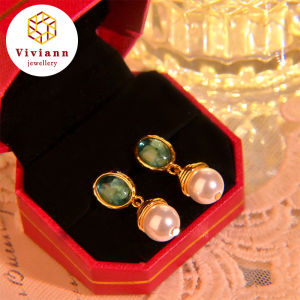 Viviann Original Retro Silver Earrings Baroque Pearl Earrings Premium Pearl Dangle Earring for Women Baroque Bridal Irregular Earrings Pendientes earings for womens Drop Earrings