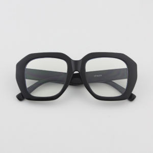 แว่นสายตากรอบหนาสไตล์ย้อนยุคสำหรับหน้ากว้าง แว่นสายตากรอบใหญ่สำหรับผู้ชาย แว่นสายตากรอบดำป้องกันแสงสีฟ้าสำหรับผู้หญิง แว่นสายตากรอบกว้างสำหรับหน้ากลม