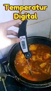Termometer Makanan Minuman Digital Pengukur Daging Steak Air Kopi Susu Stainless Steel