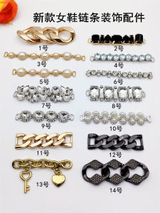 ทันสมัย น้ําเพชร ผู้หญิง รองเท้าตกแต่ง Handmade เย็บโลหะที่ถอดออกได้ Pearl รองเท้าอุปกรณ์เสริมหัวเข็มขัด ตะขอเกี่ยว