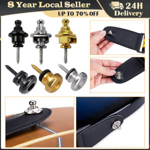 Metal Guitar Strap Button Strap Fixing Pin with Fixing Screw Guitar Strap Lock Knob with Lock Classical Guitar