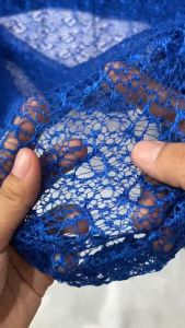 Vải Ren Bóng Màu Tím Xanh Khổ 1m7 - Không Giãn - May Đầm Váy Áo Kiểu Đồ Thiết Kế Đồ Đi Biển