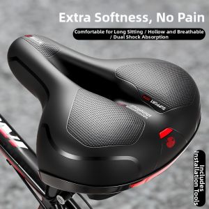 Soft Comfort Shock Absorption Saddle for Road & Mountain Bikes
