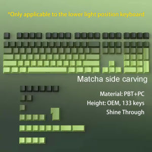 133 keys Side Engraved Gradient Keycap luminescence PBT Sublimated Keycaps OEM Profile for MX Switches Gaming Keyboards DIY