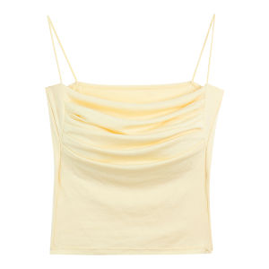 Design Sensation Pleated Crop Top Womens Slim Fit Short Style Underwear Outerwear Commute Style Chinese Origin Autumn Wear