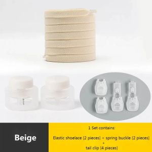 1 Pair No Tie Spring Buckle Quick Lock Laces of Colorful Elastic Sneaker Laces Mens and Womens Loafer Laces Shoe Accessories