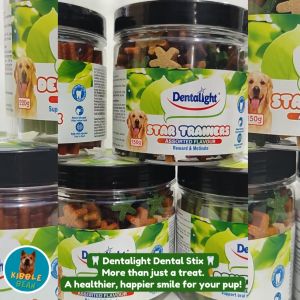 Dentalight Dental Stix Star Trainers Assorted Flavor - Chicken Calcium Milk Seaweed 220g