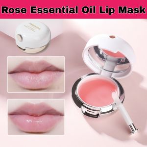 Rose Essential Oil Lip Mask Night Sleep Moistened Lip Balm Bleaching Cream Lips Care