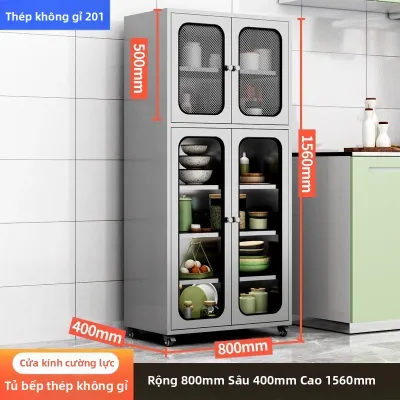 Tủ Lưu Trữ Bếp Đa Tầng Inox Di Động