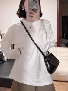 Áo Thun Dài Tay Cotton Nguyên Chất Pure Cotton Lazy Style Dành Cho Nữ Màu Trơn Oversize Cổ Tròn Thường Ngày Đa Năng