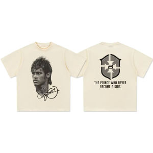 Cristiano Ronaldo Neymar American Football Star Print Cotton Short-sleeved T-shirt Women Clothing Print Fashion Men Oversize Tee