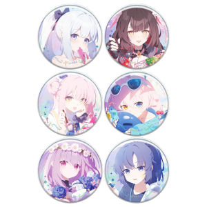 58 มม.เกม Blue Archive TSUKIYUKI MIYAKO Kosaka Wakamo Takanashi Hoshino คอสเพลย์เครื่องแต่งกาย Badge Pin SPTE Tinplate เข็มกลัด ﻿   พร็อพ