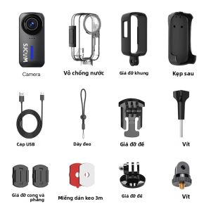 Camera Hành Động SJCAM C110 4K HD Chống Nước 30m Có WiFi Ổn Định Hình Ảnh Điện Tử 135 °   Camera Quay Video Thể Thao Pin 2.5H Góc Rộng