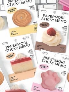 Papermore Baking Shop Sticky Notes Dessert Biscuit Cake Sticky Tags Adhesive Notepads Unique Shapes Business Supplies