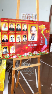 Bản đồ hành chính việt nam Tranh Bác Hồ tranh lãnh tụ Việt Nam Tranh bản đồ việt nam tranh quốc khánh tráng gương UT189