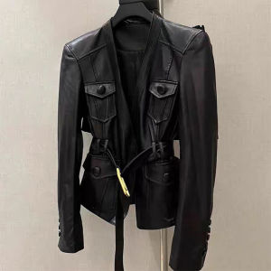 Elegant Slimming Leather Jacket