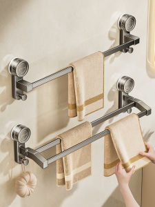 Giá Treo Khăn Treo Tường Bằng Sắt Không Cần Đục Lỗ Giá Để Đồ Trong Phòng Tắm Kiểu Dáng Hiện Đại Giá Đỡ Khăn Không Thể Gập Lại