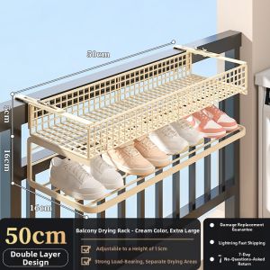 UV Protective Anti-theft Adjustable Shoe and Clothes Drying Rack