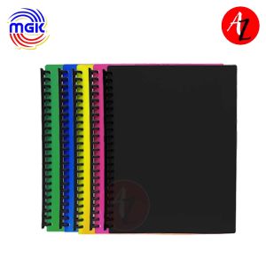 MGK M-2720 Clearbook Long Size Clear Book Document Folder Organizer with Transparent Plastic Sleeves for School Office Files