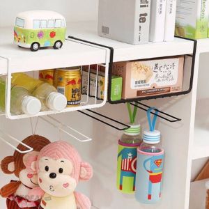 Kệ Sắt Treo Gầm Bàn Đa Năng Đựng Sách Đựng Đồ Cá Nhân 31x22x12 cm