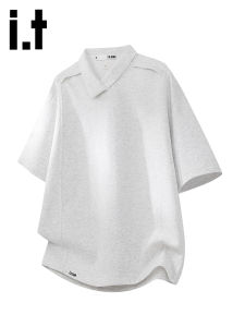 izzue | Decostructed Collar Irregular Design T-Shirt Polo Shirt