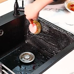 2 Búi Sắt Chà Nồi  Chà Xoong Có Tay Cầm