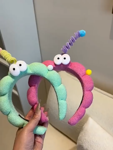 ที่คาดผมแฟชั่นเกาหลี ผ้าคาดผมตุ๊กตาน่ารักและตลก เครื่องประดับผมผู้หญิง