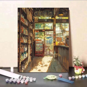 KAYOU | Acrylic Paint By Numbers Summer Oil Painting Package Art Picture For Bedroom Wall Adults Hand Painted Unique Gift