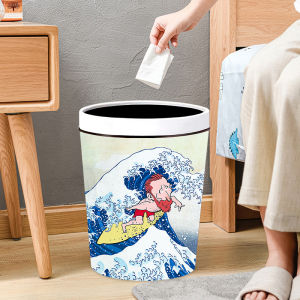 Thùng Rác Nghệ Thuật Van Gogh Sáng Tạo Hoạt Hình Dễ Thương Sang Trọng Phòng Tắm Gia Đình Phòng Khách Phòng Ngủ Thùng Rác Giấy Cho Bé Trai