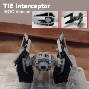 418Pcs TIE Interceptors Defender MOC Building Blocks Imperial Fleet Emperor Royal Guard Fighters DIY Brick Space Collection Toys