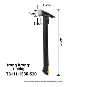 Toughbuilt | Cái Búa Cụp Đầu Từ Tính Chống Sốc