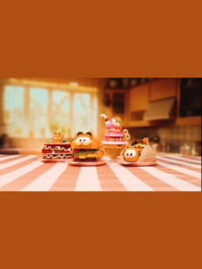 【New!Pantasy Garfield Gourmet Series】Block puzzle assembling desktop decorations toys gifts Creative gifts Cooking toys
