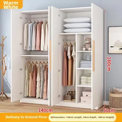 Keluojing | Economic Real Wood Wardrobe for Home and Rental Spaces