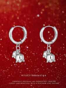 Hoa Chuông Bạc Nguyên Chất 925 Hoa Chuông Nữ Trang Sức Thời Trang Thiết Kế Độc Đáo Hình Trái Tim Hình Giọt Nước Hình Chuông