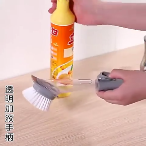 2in1 Sikat Pembersih Dispenser Sabun Cuci Pelengkapan Dapur Cuci Piring - S0026 -REX-MART (BAYAR DITEMPAT/COD)